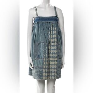 Loewe Paula's Ibiza Strappy Mini Dress In Moon Print